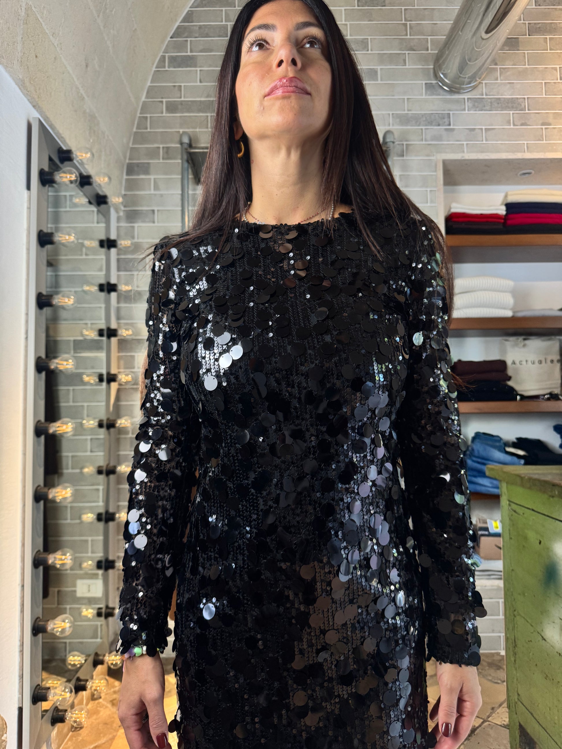 MINI ABITO CON PAILLETTES