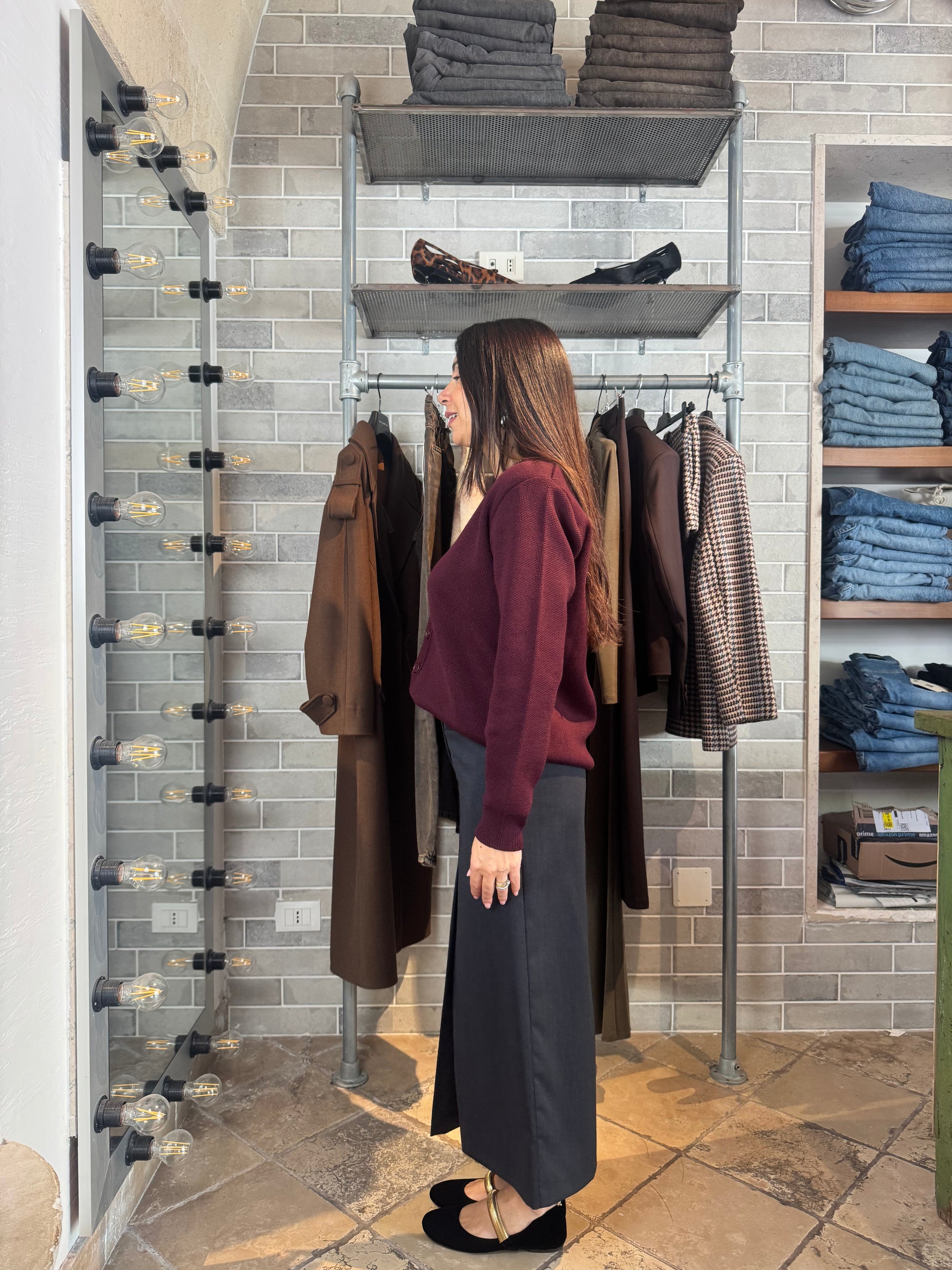 CARDIGAN BORDEAUX