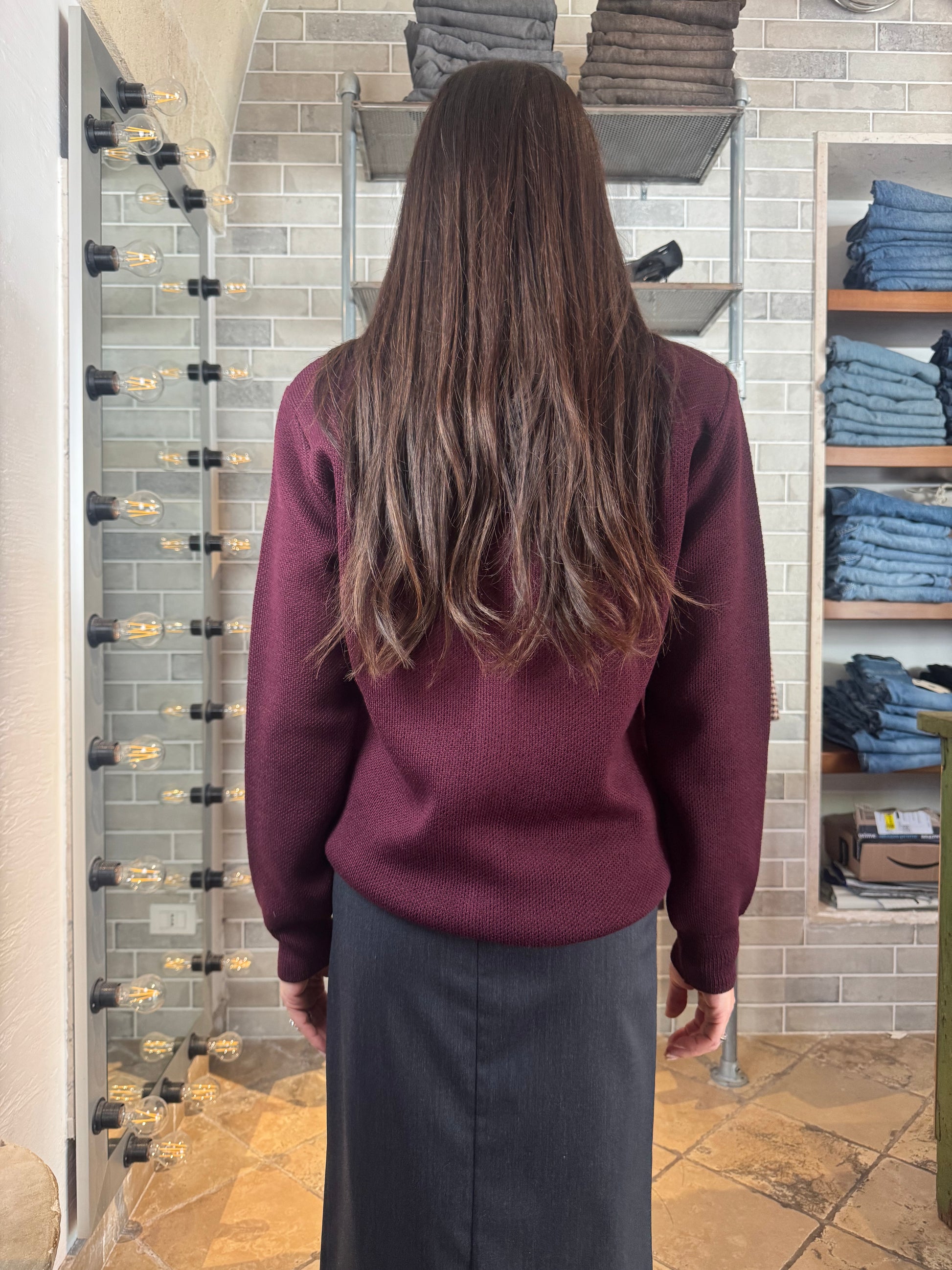 CARDIGAN BORDEAUX