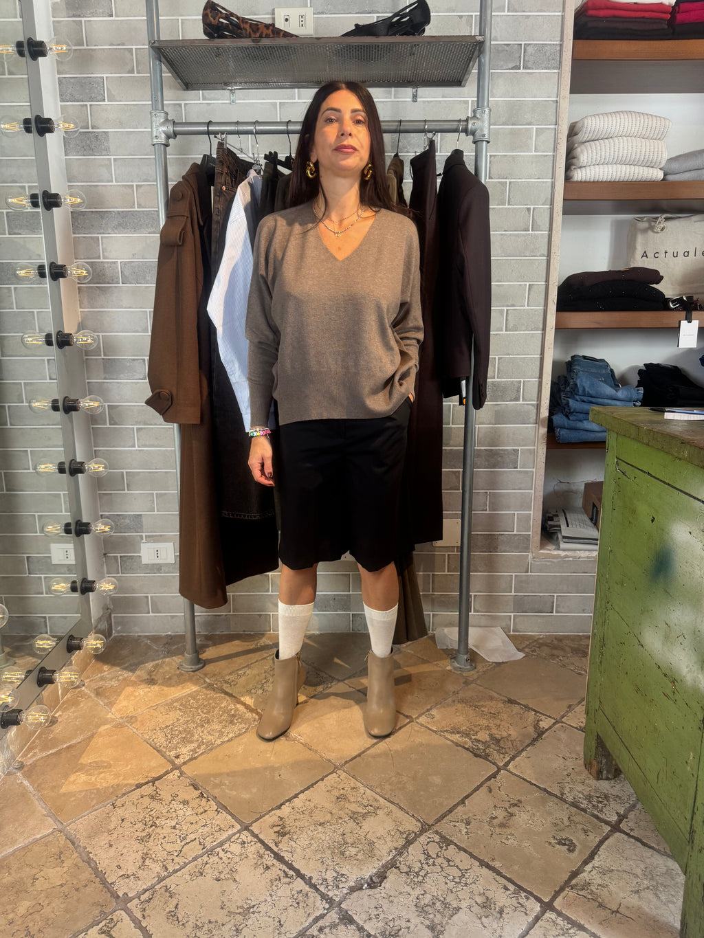 MAGLIONE SCOLLO A V