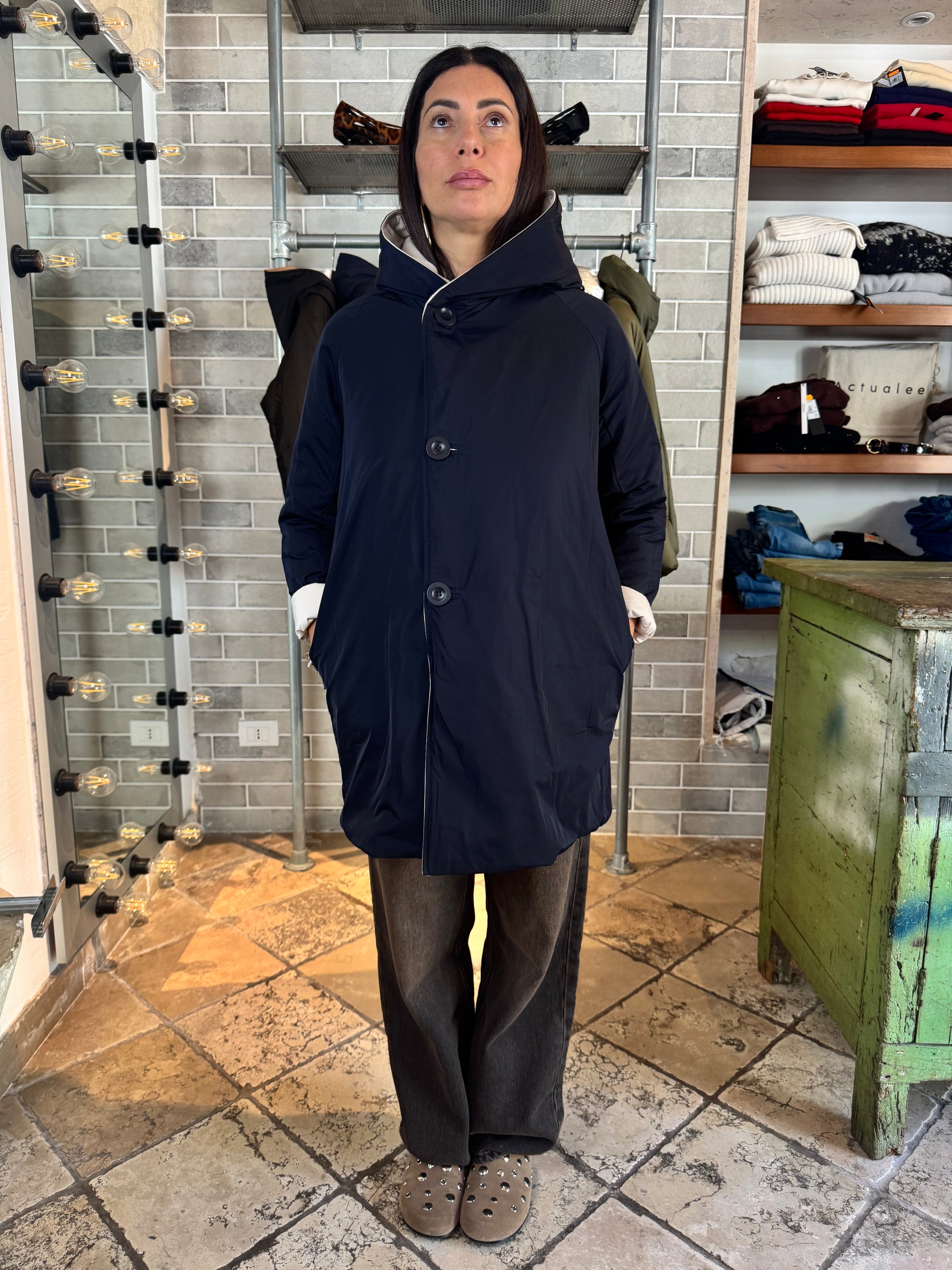 REVERSIBILE PANNA BLU NAVY