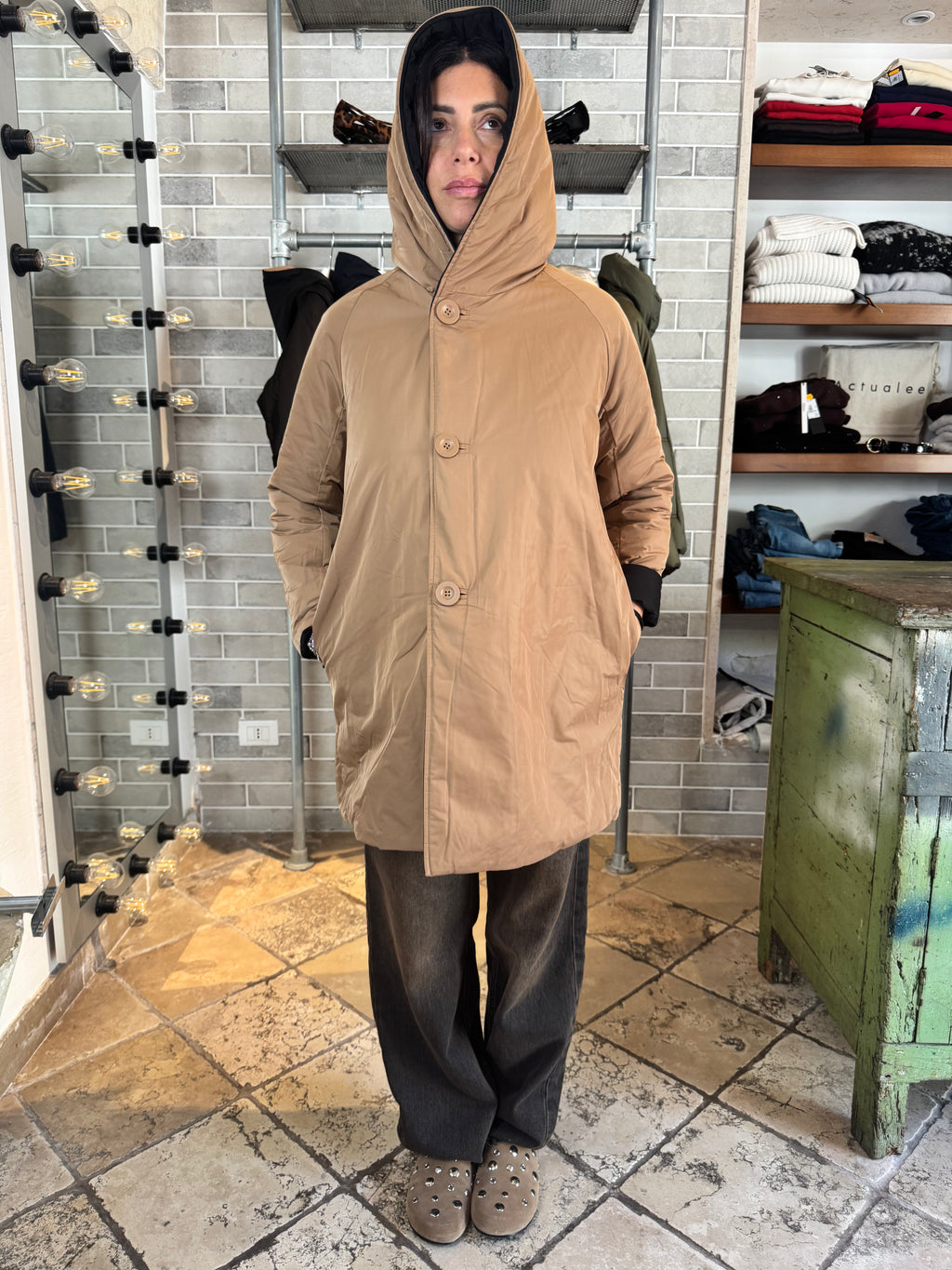 REVERSIBILE NERO CAMMELLO